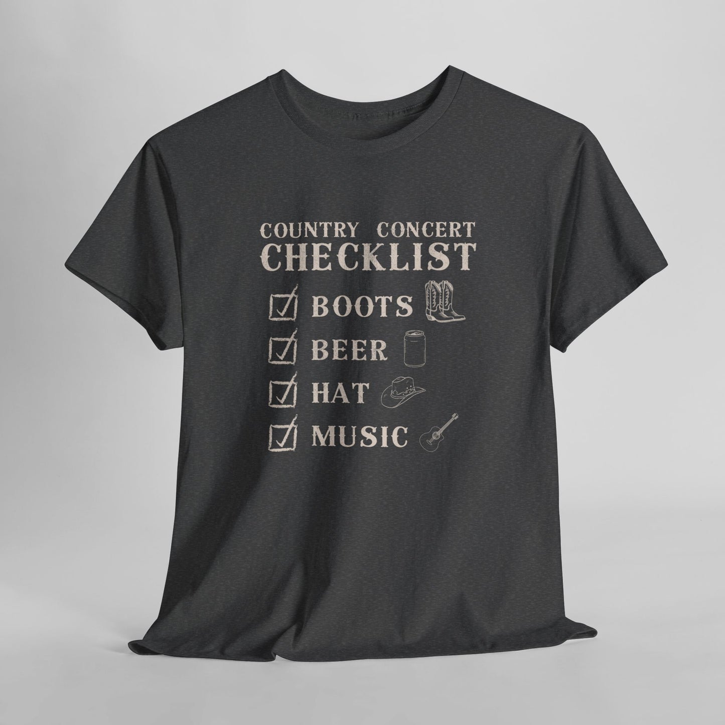 Country Concert Checklist T-Shirt
