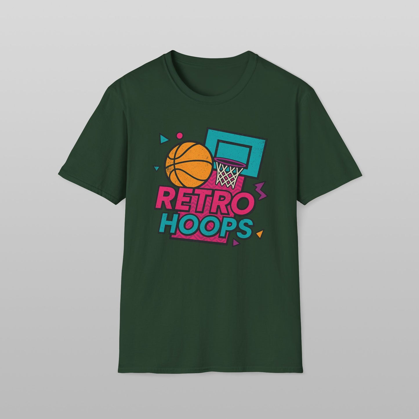 Retro Hoops Basketball T-Shirt