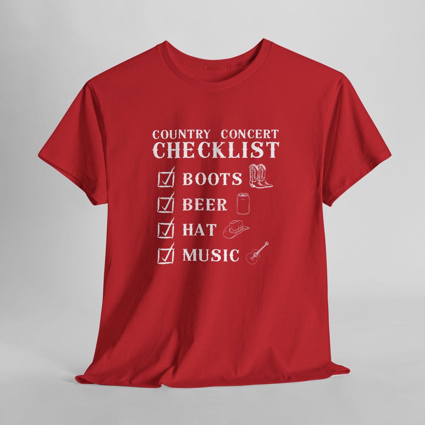 Country Concert Checklist T-Shirt