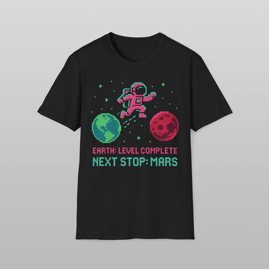 Retro Gamer Astronaut Soft Style T-Shirt