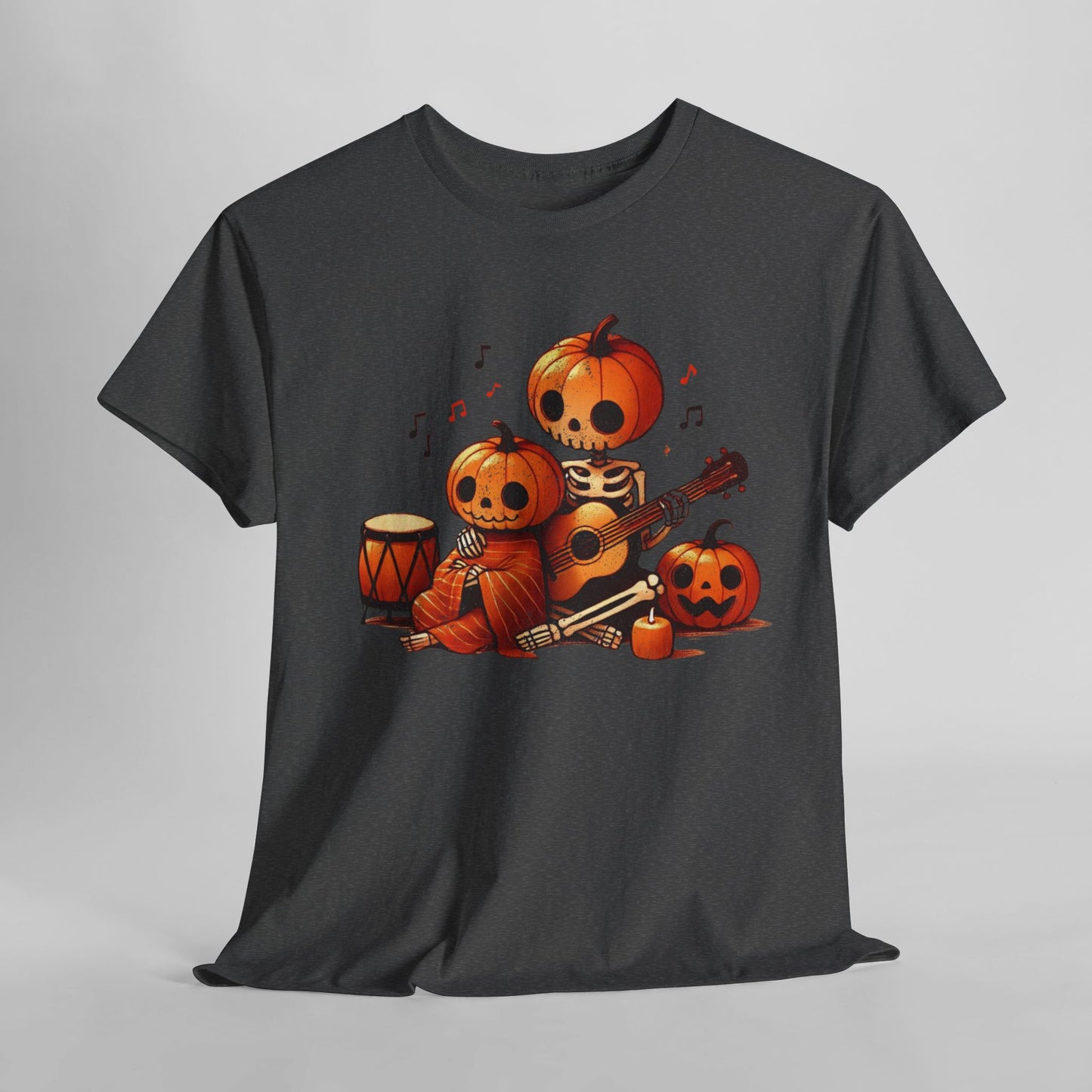 Cozy Halloween Pumpkin Guitar T-Shirt