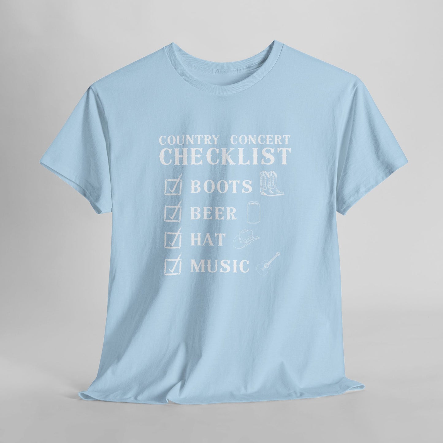 Country Concert Checklist T-Shirt