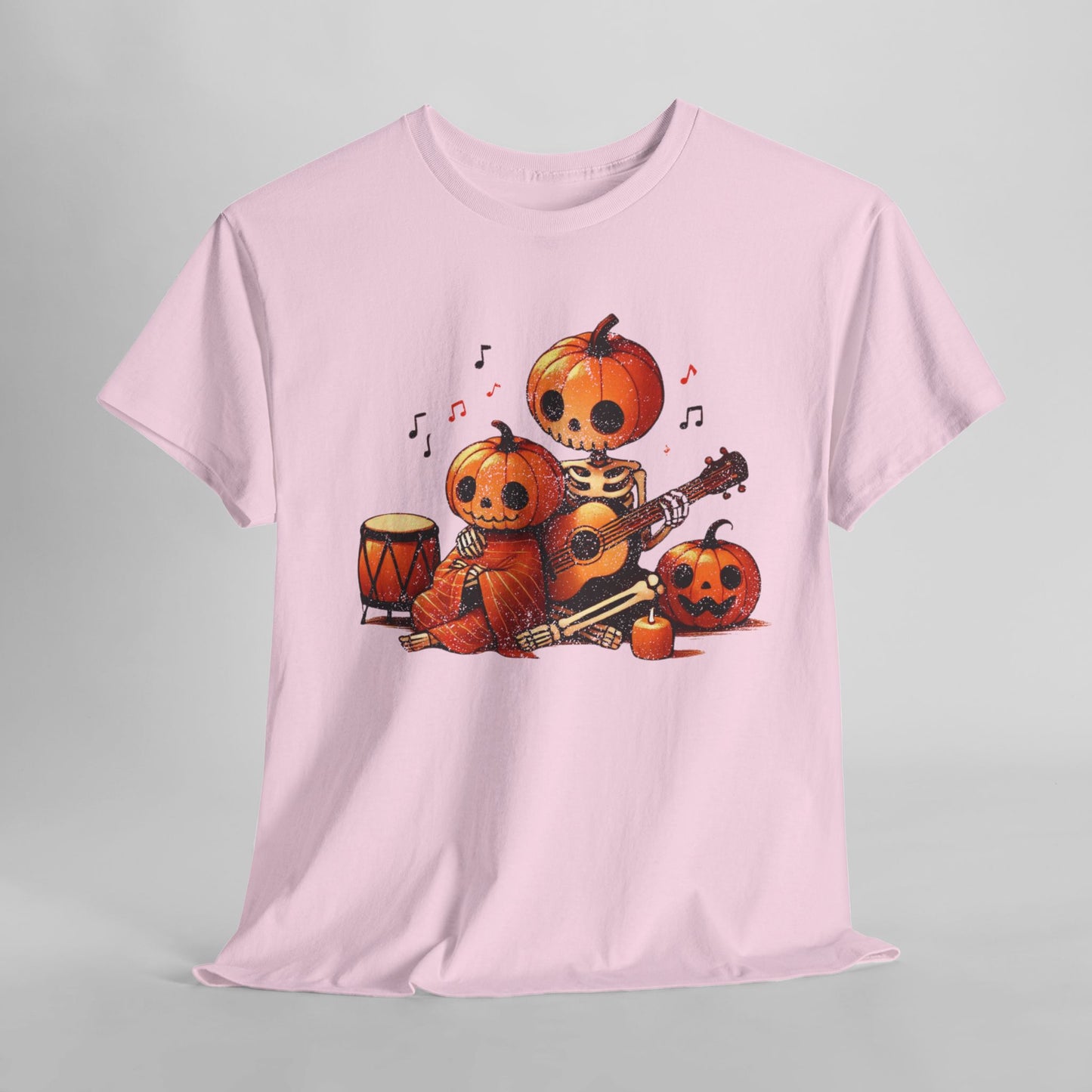 Cozy Halloween Pumpkin Guitar T-Shirt
