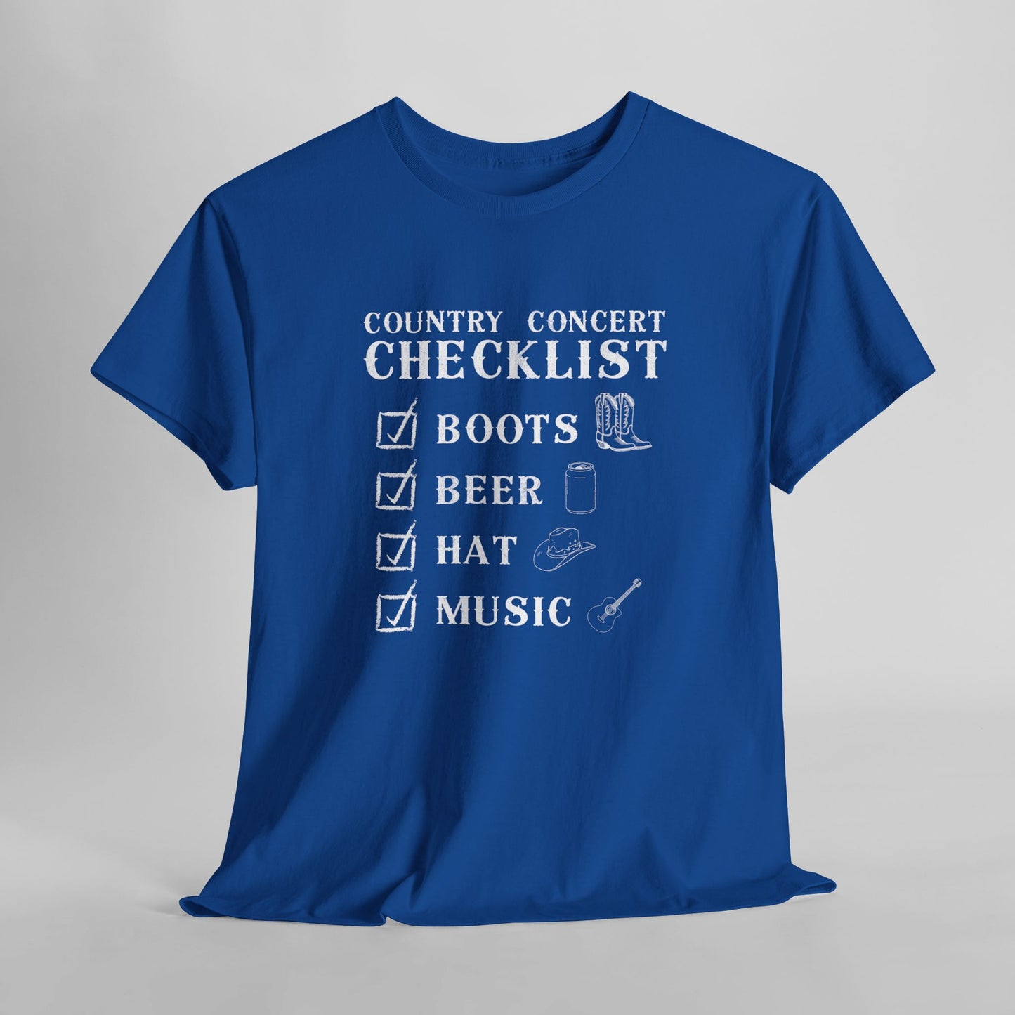 Country Concert Checklist T-Shirt