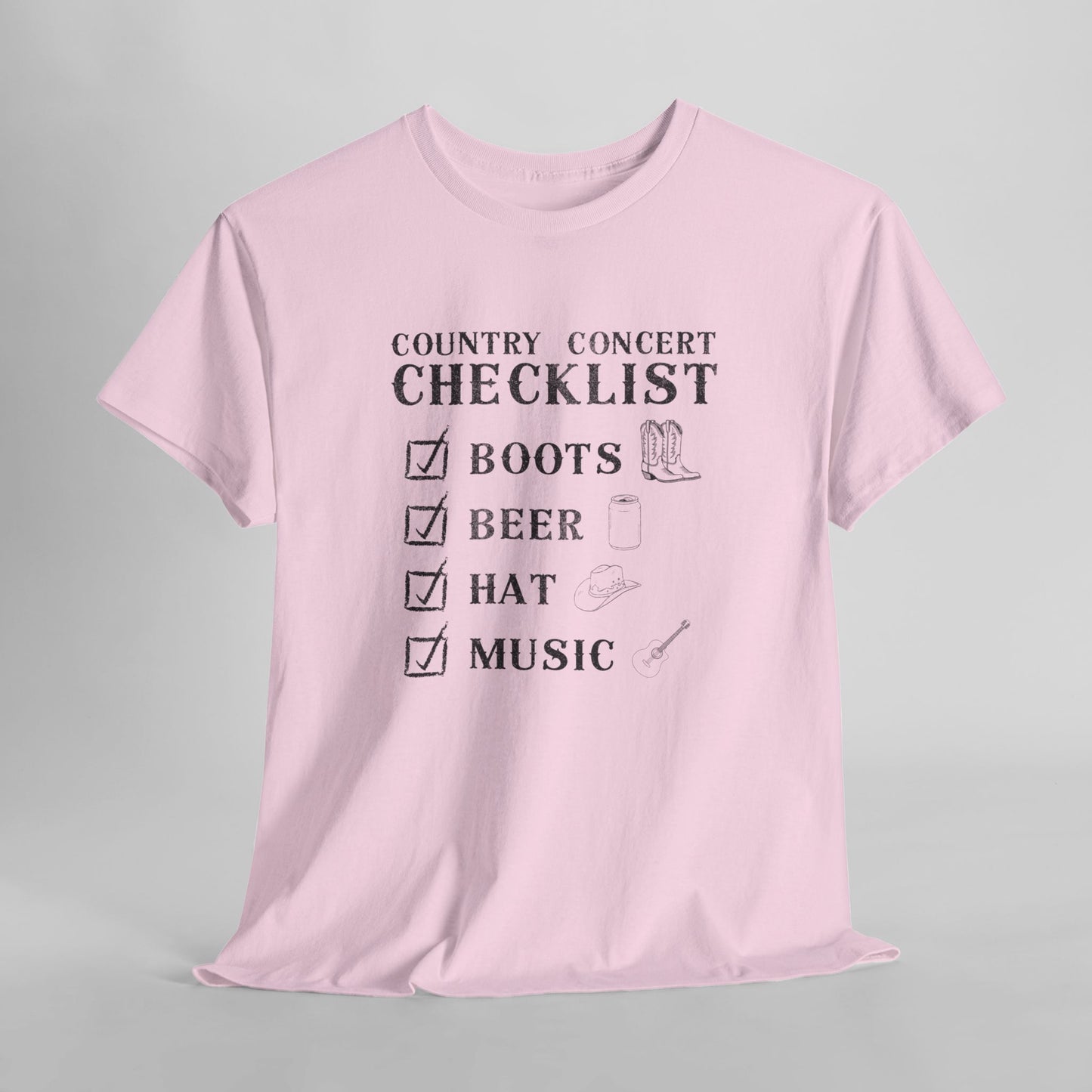 Country Concert Checklist T-Shirt