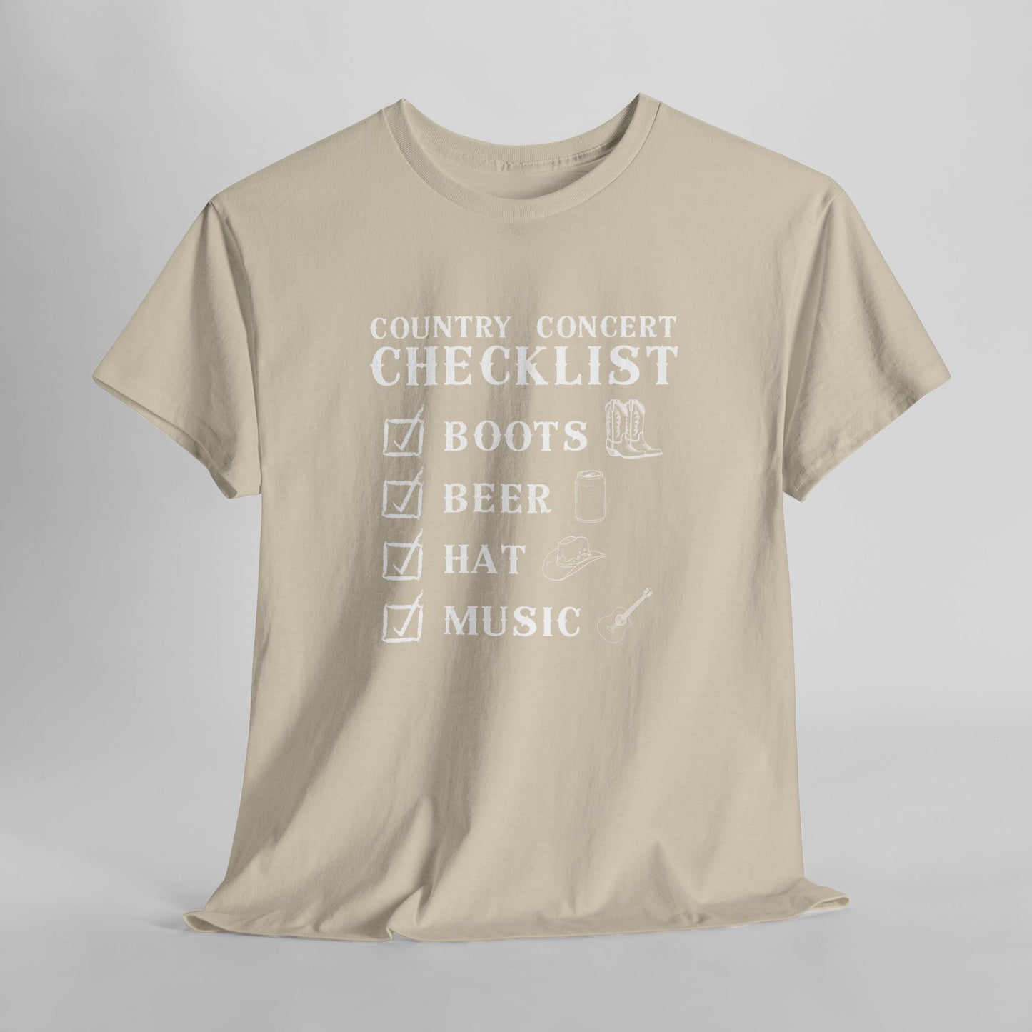 Country Concert Checklist T-Shirt