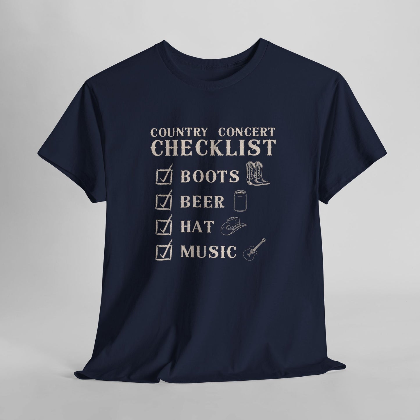 Country Concert Checklist T-Shirt
