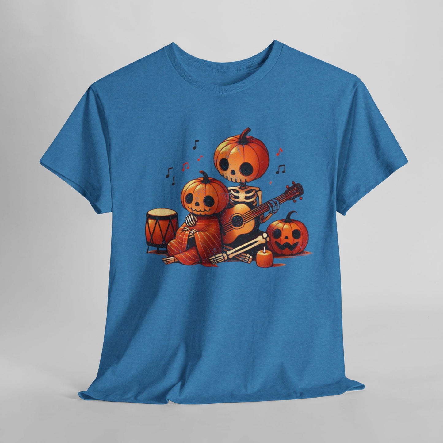 Cozy Halloween Pumpkin Guitar T-Shirt