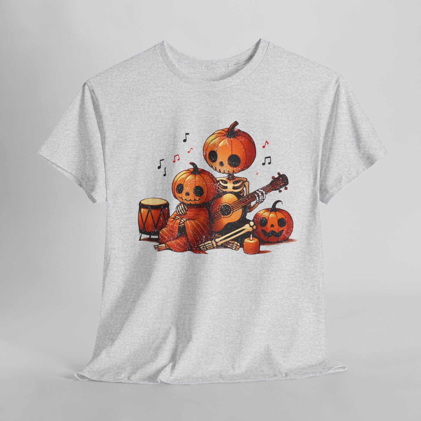 Cozy Halloween Pumpkin Guitar T-Shirt