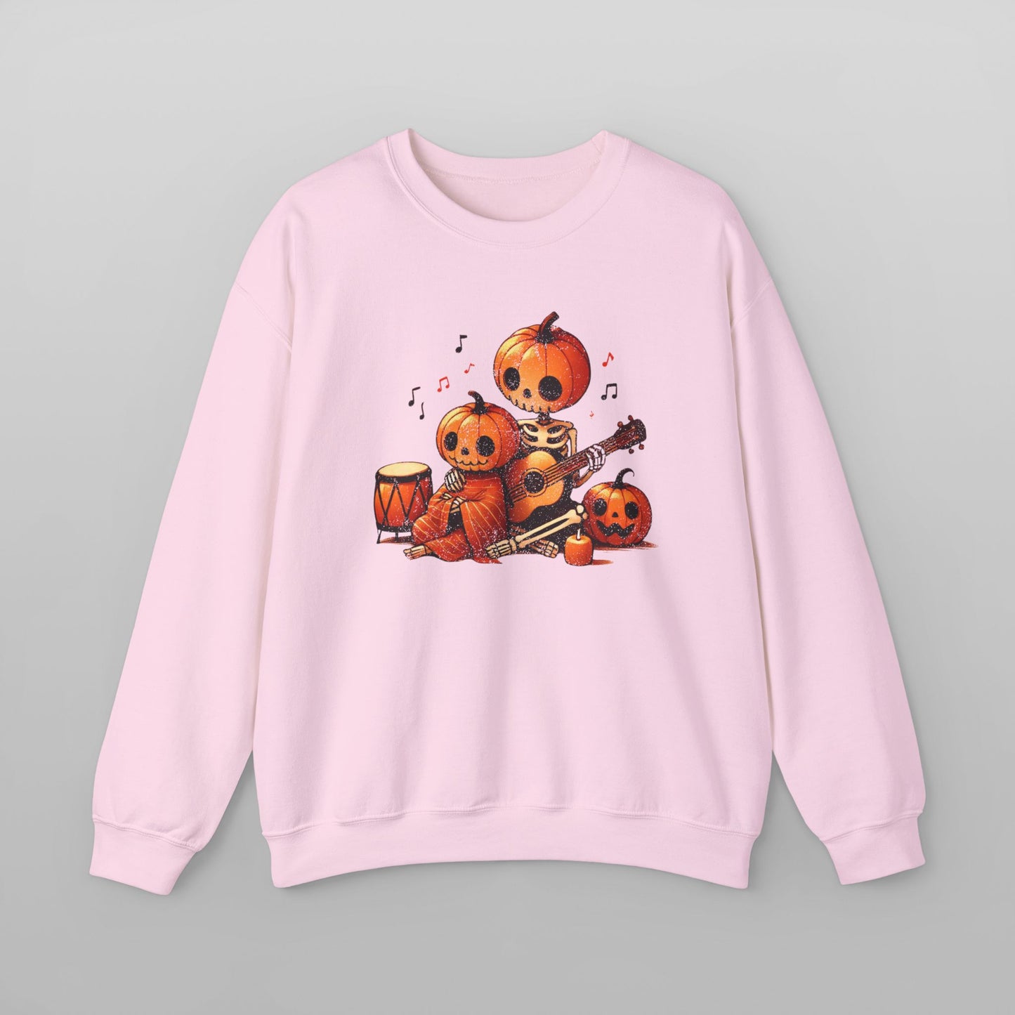 Cozy Halloween Pumpkin Guitar Sweatshirt