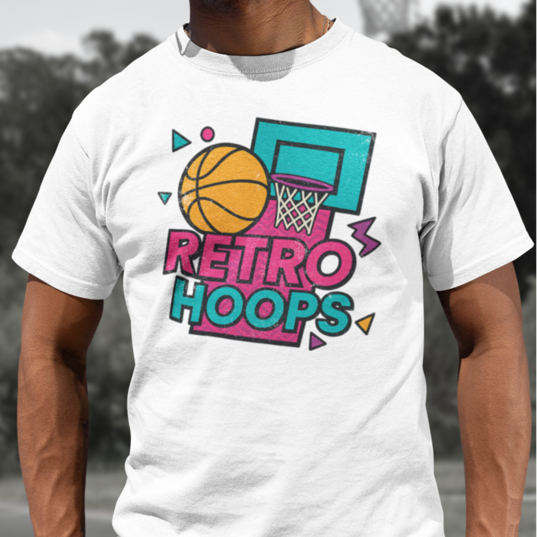 Retro Hoops Basketball T-Shirt