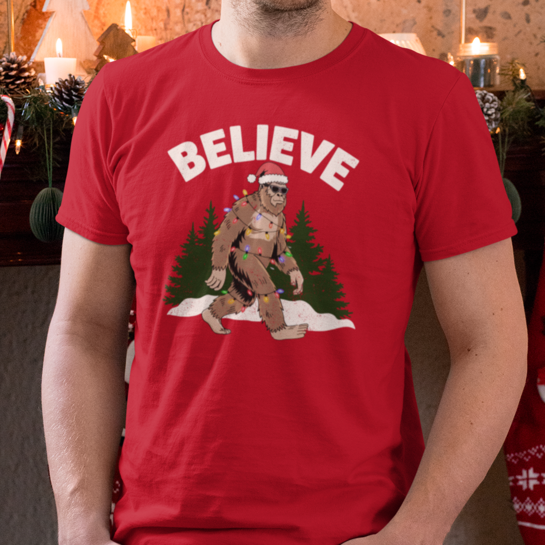 Funny Bigfoot Christmas T-Shirt