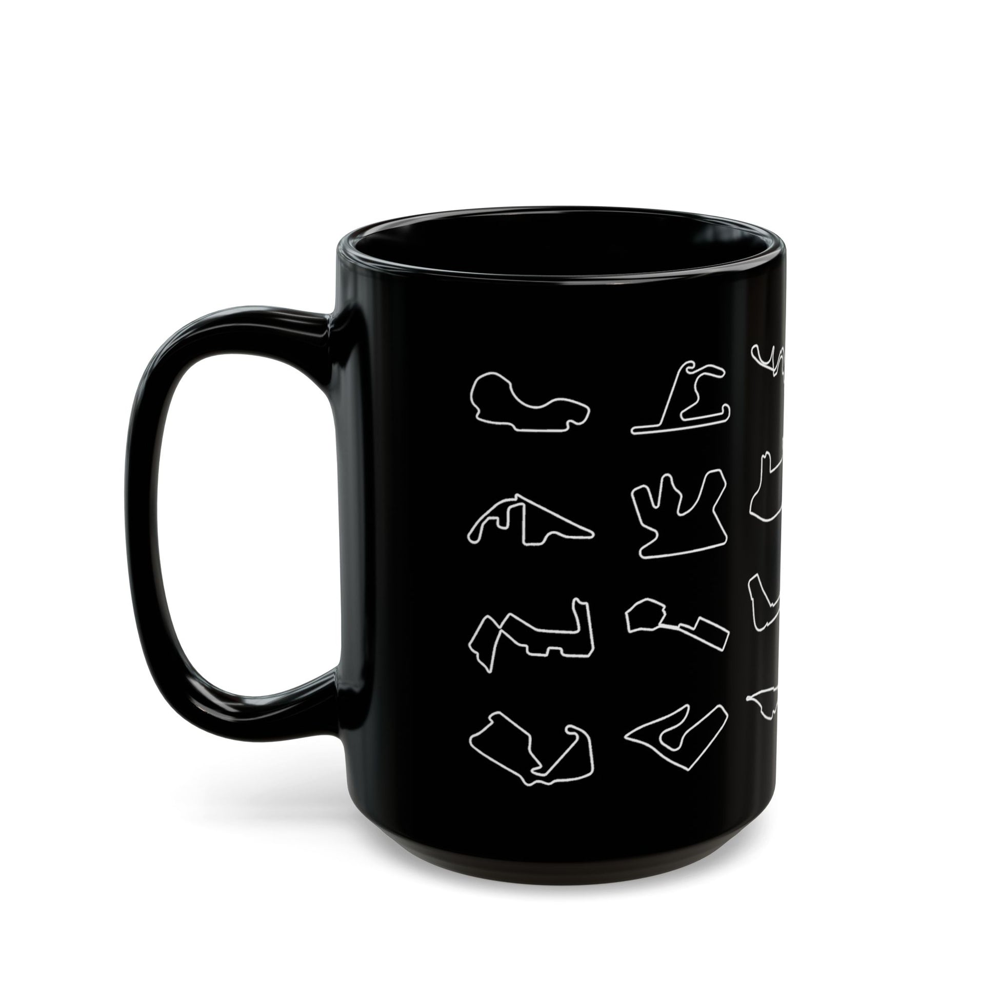 [15oz] 2026 Formula 1 circuits black mug left view
