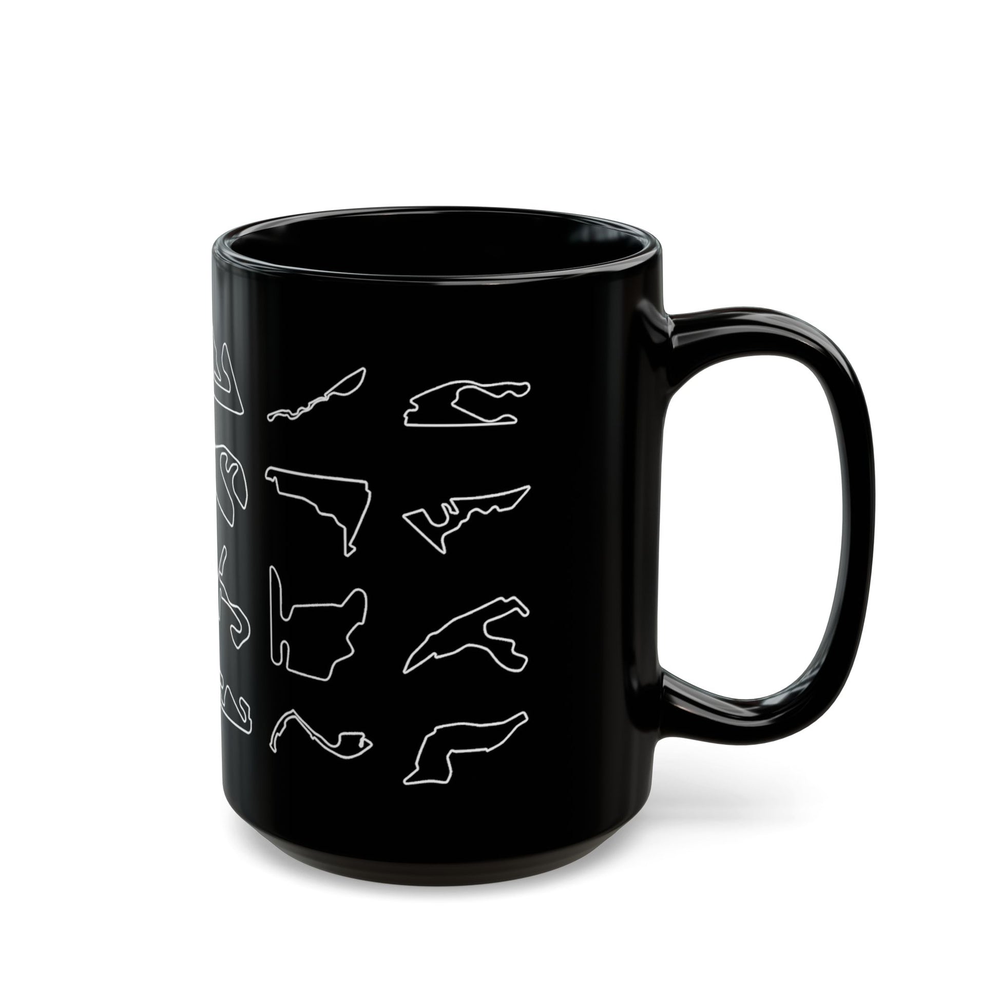 [15oz] 2026 Formula 1 circuits black mug right view
