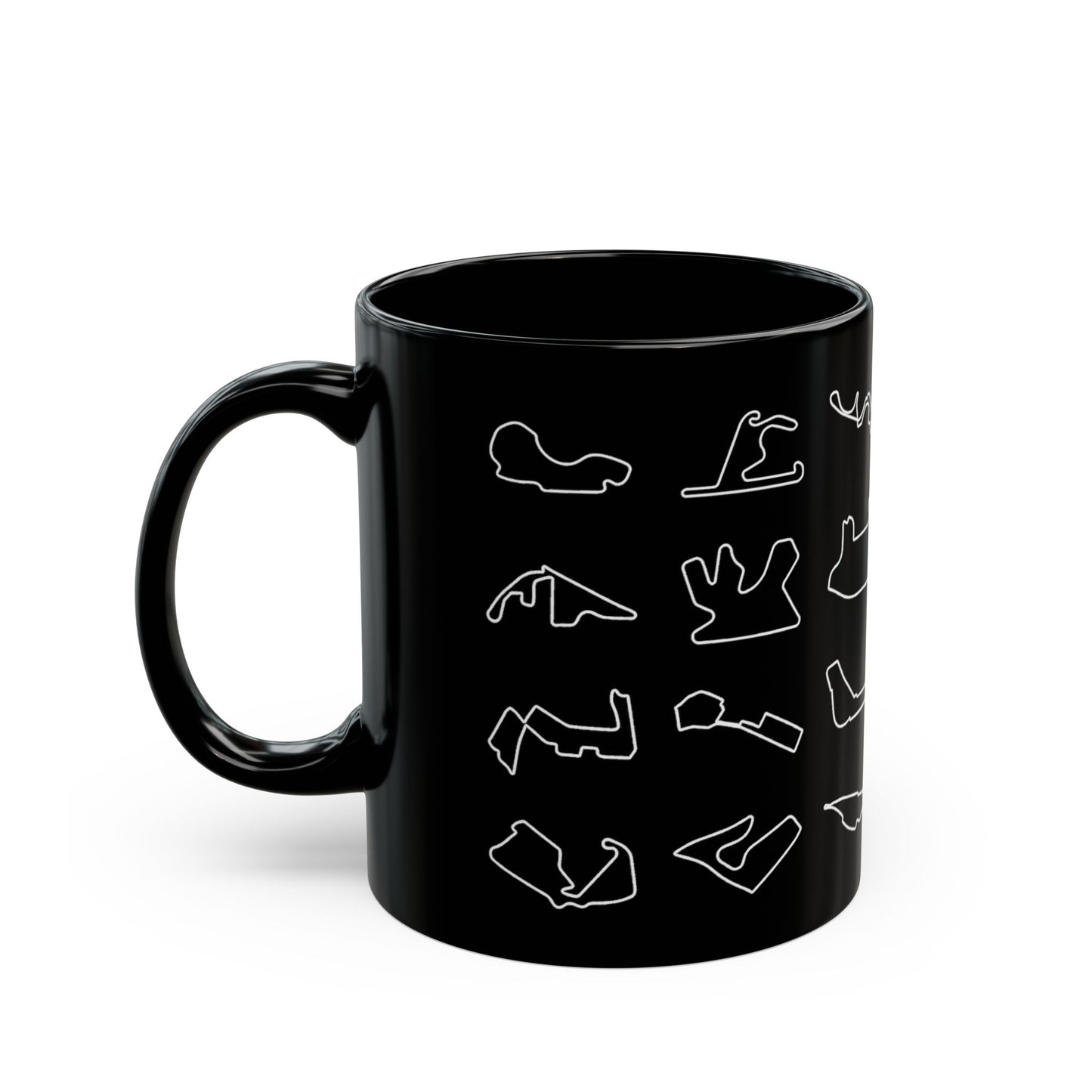[11oz] 2026 Formula 1 circuits black mug left view