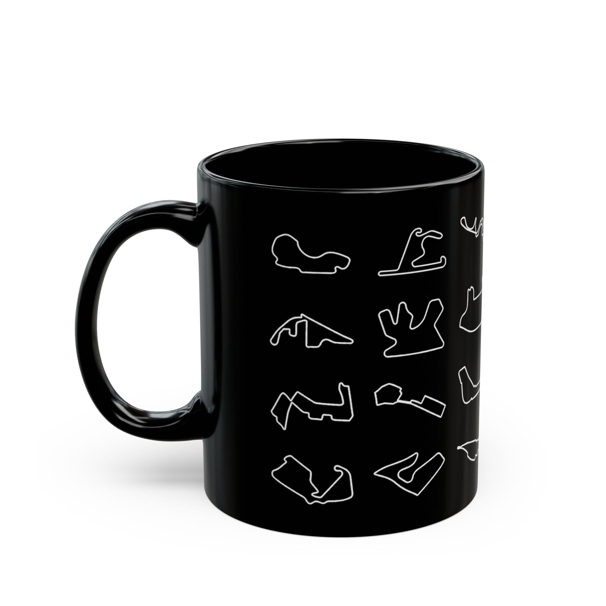 [11oz] 2026 Formula 1 circuits black mug left view