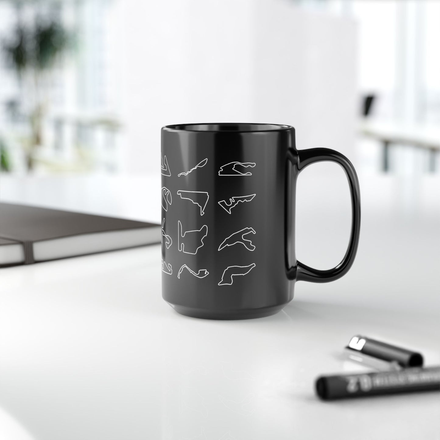 [15oz] 2026 Formula 1 circuits black mug lifestyle view