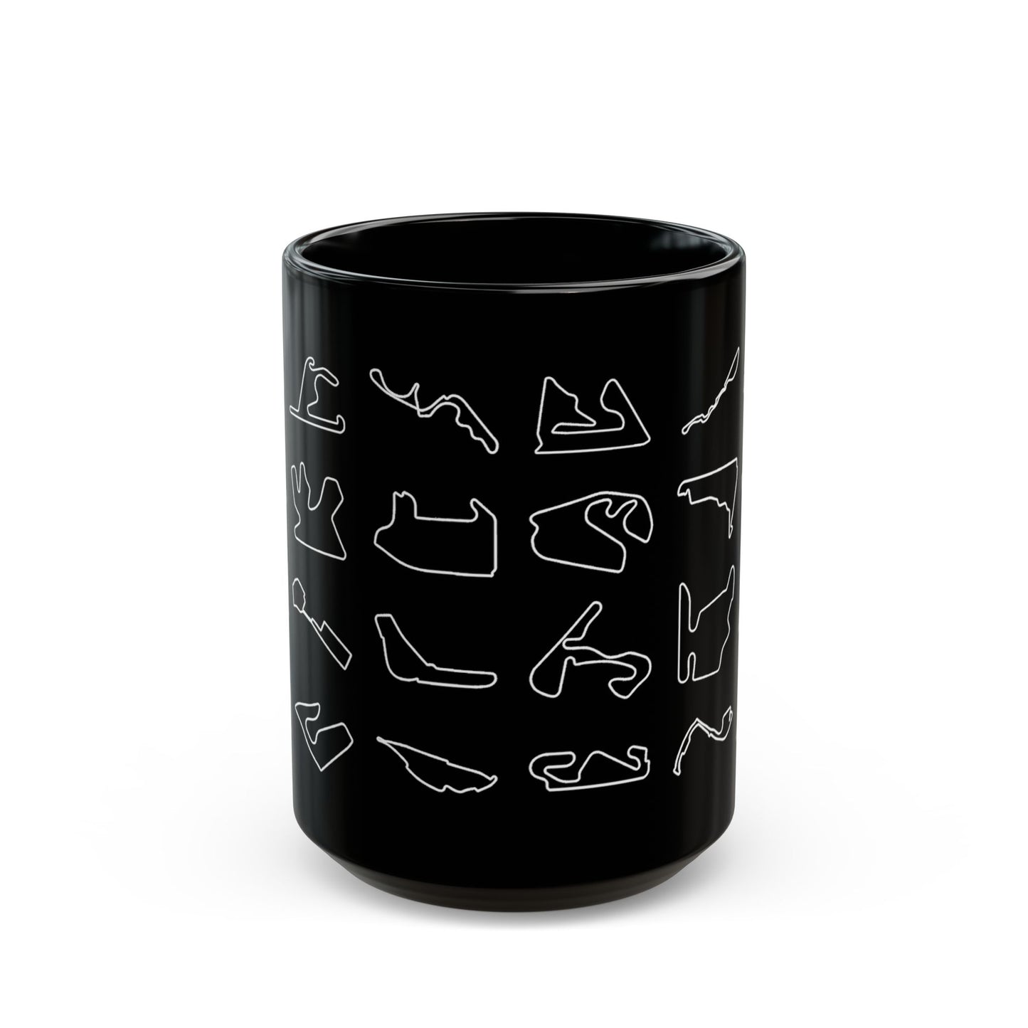 [15oz] 2026 Formula 1 circuits black mug front view