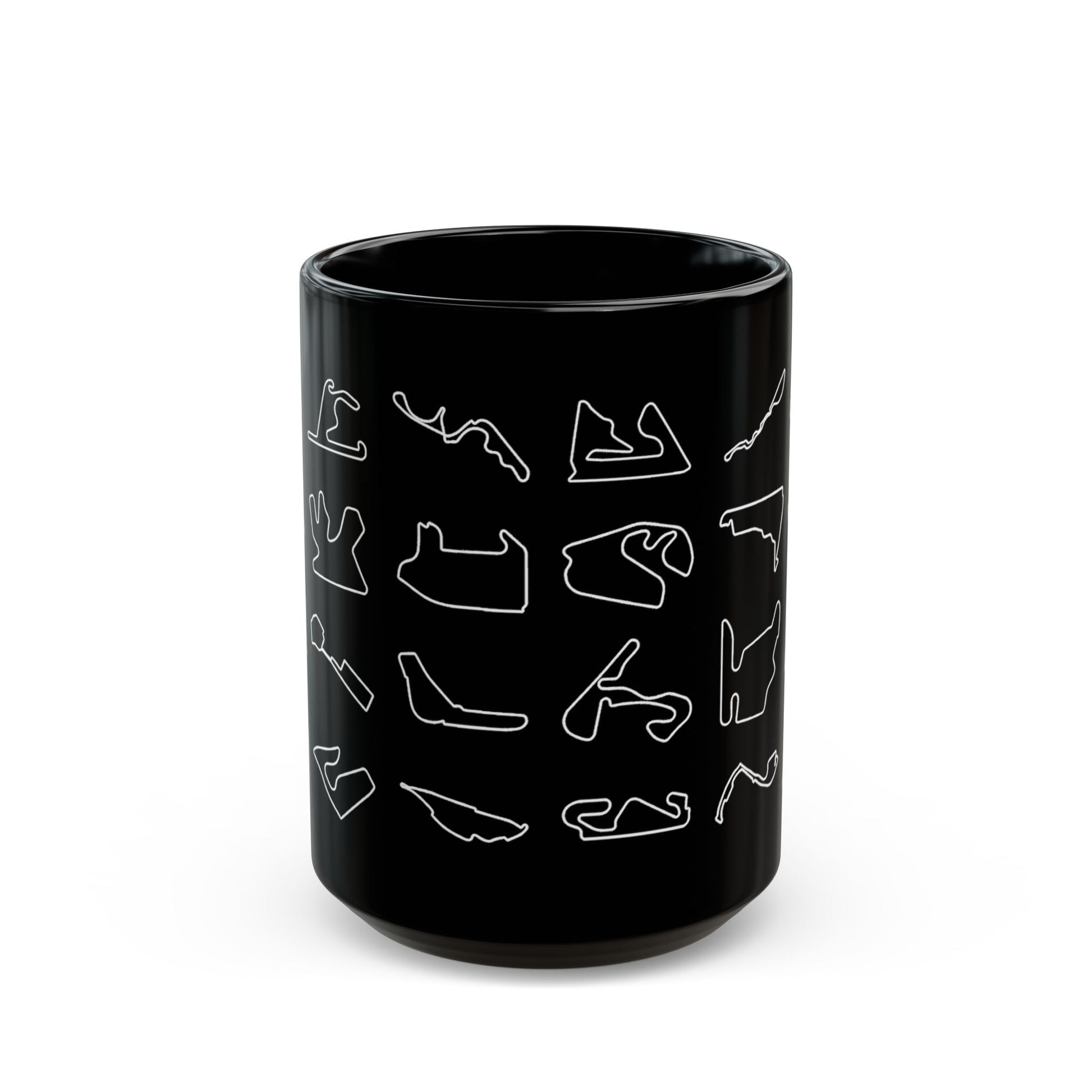[15oz] 2026 Formula 1 circuits black mug front view