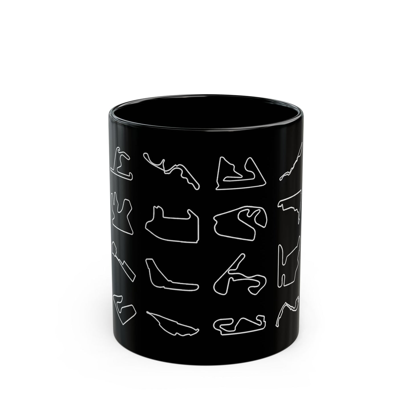 [11oz] 2026 Formula 1 circuits black mug front view
