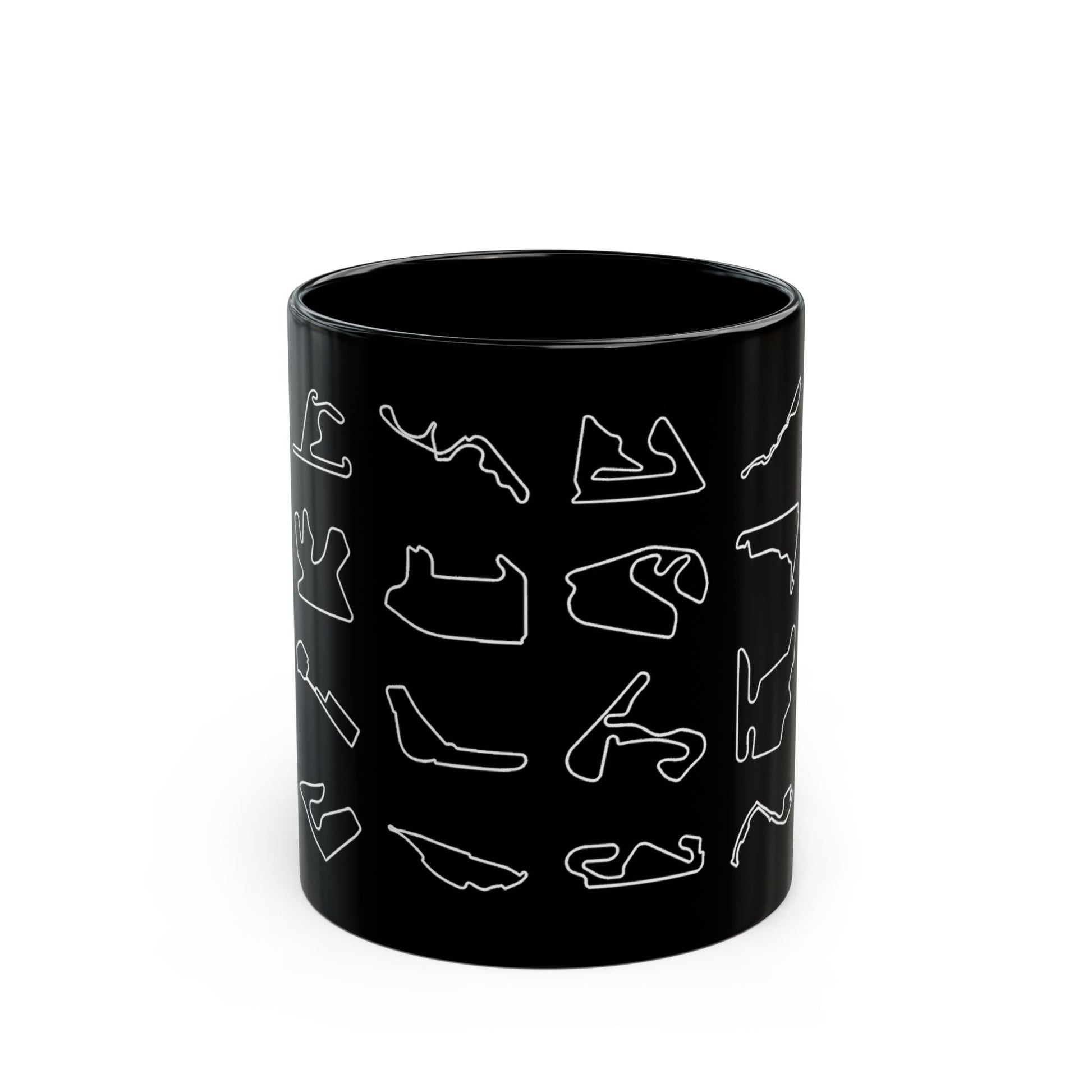 [11oz] 2026 Formula 1 circuits black mug front view